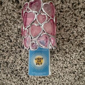 Bath & Body Works Pink Heart Wallflower Plug with Light